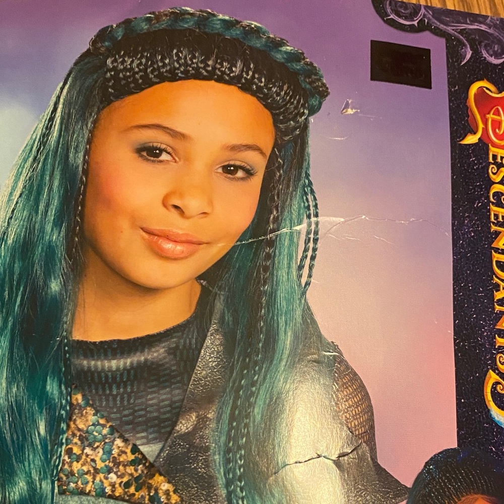 Uma Descendants 3 Blue Braided Wig